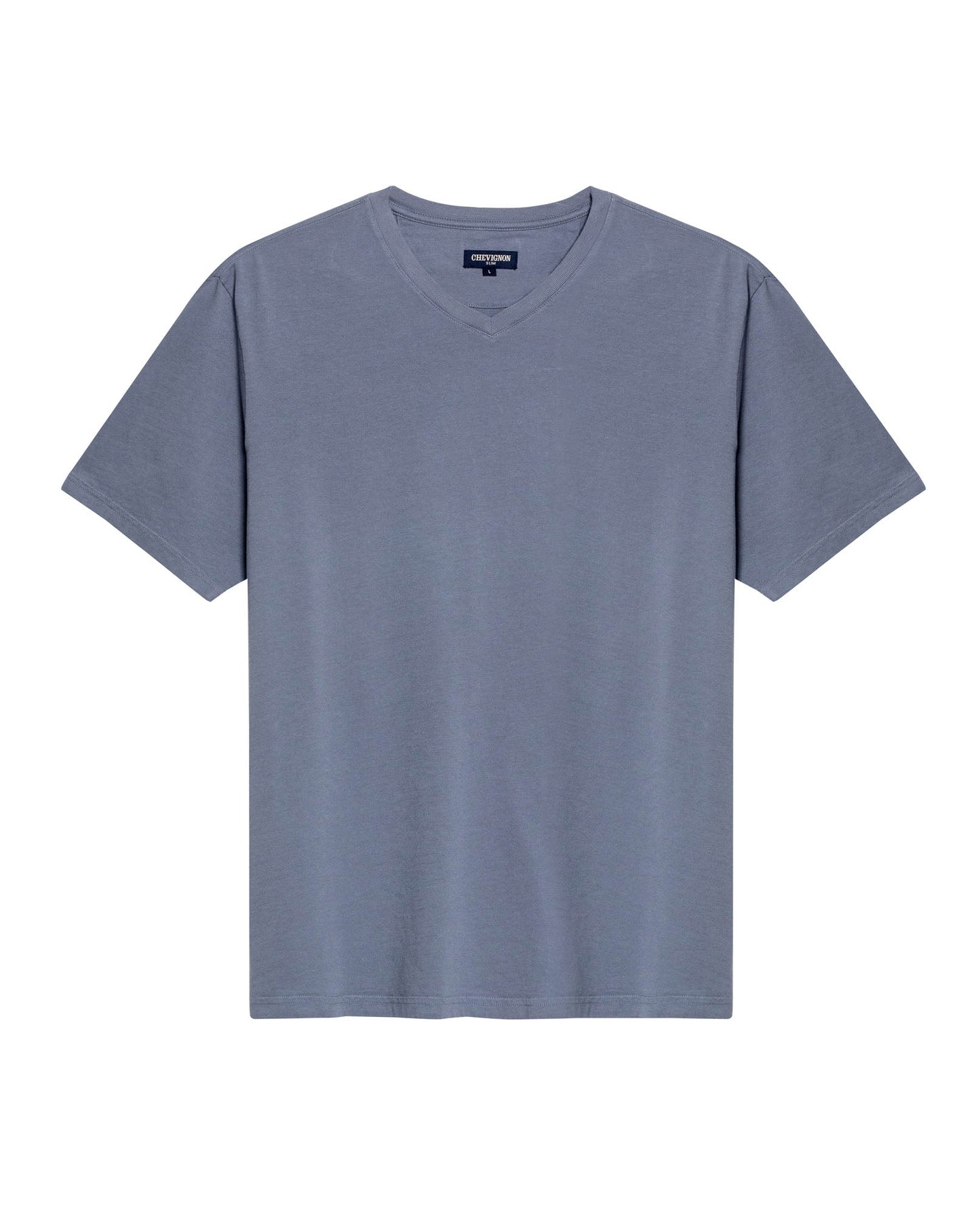 Men's Slim Fit V-Neck T-Shirt - Light Blue