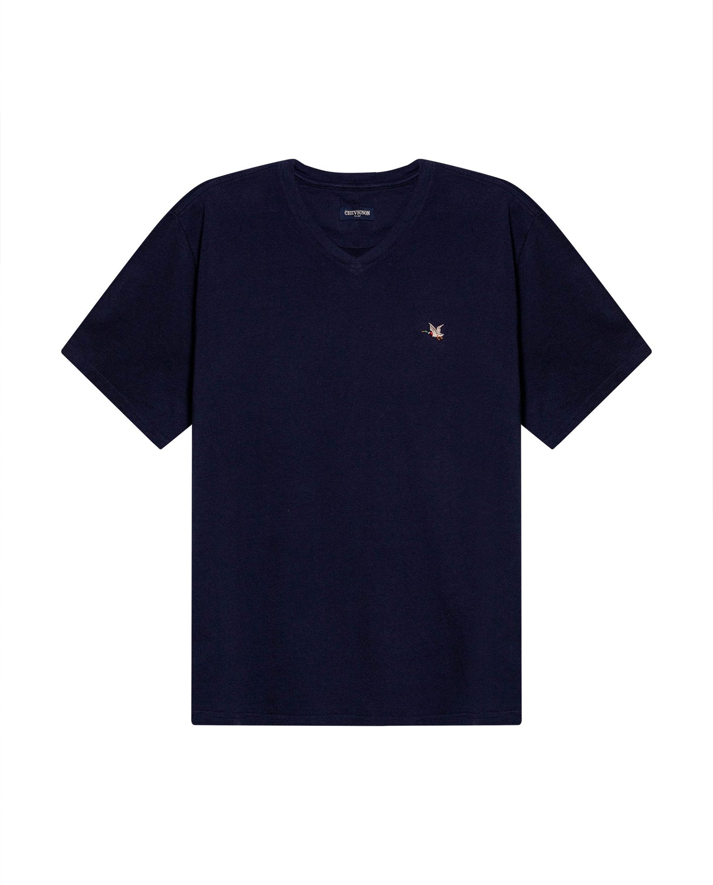 Men's Slim Fit V-Neck T-Shirt - Blue
