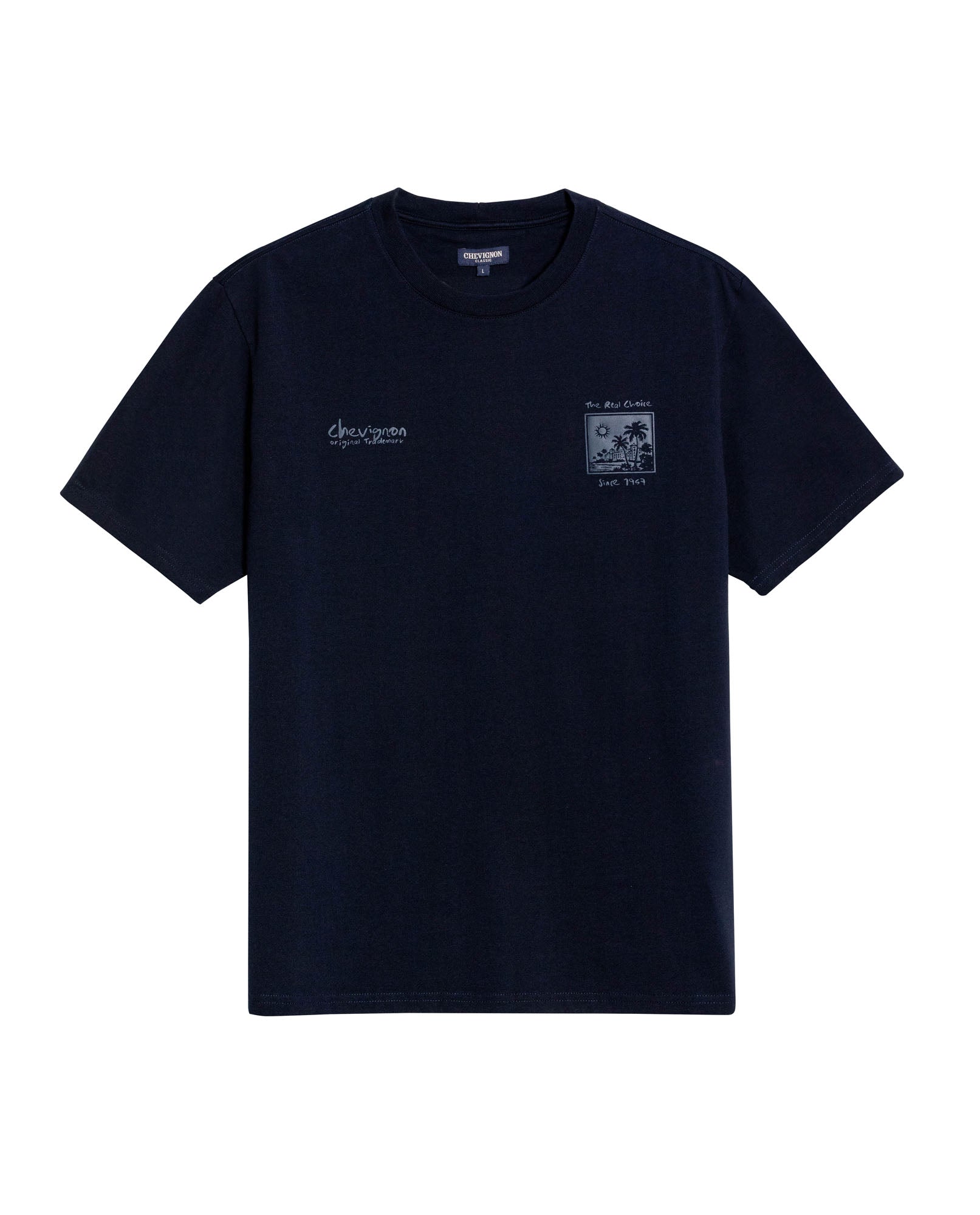 Men's T-Shirt Classic Fit Short Sleeve Cotton Jersey Polonia Front Back Graphics Heavy Rib Collar - Blue