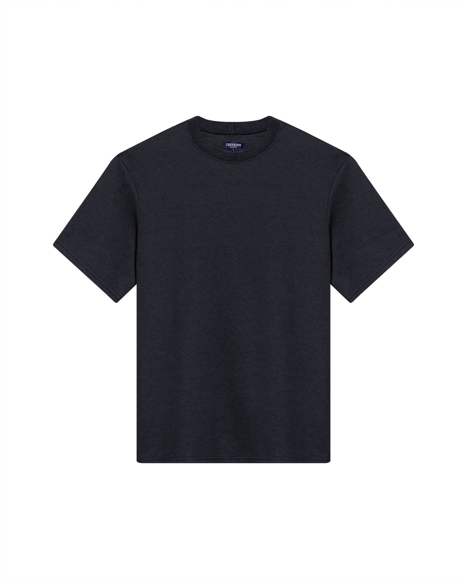 Men's T-Shirt Classic Fit Short Sleeve Cotton Polyester Waffle Texture Distinctive Tactile DiMen'sion - Gray