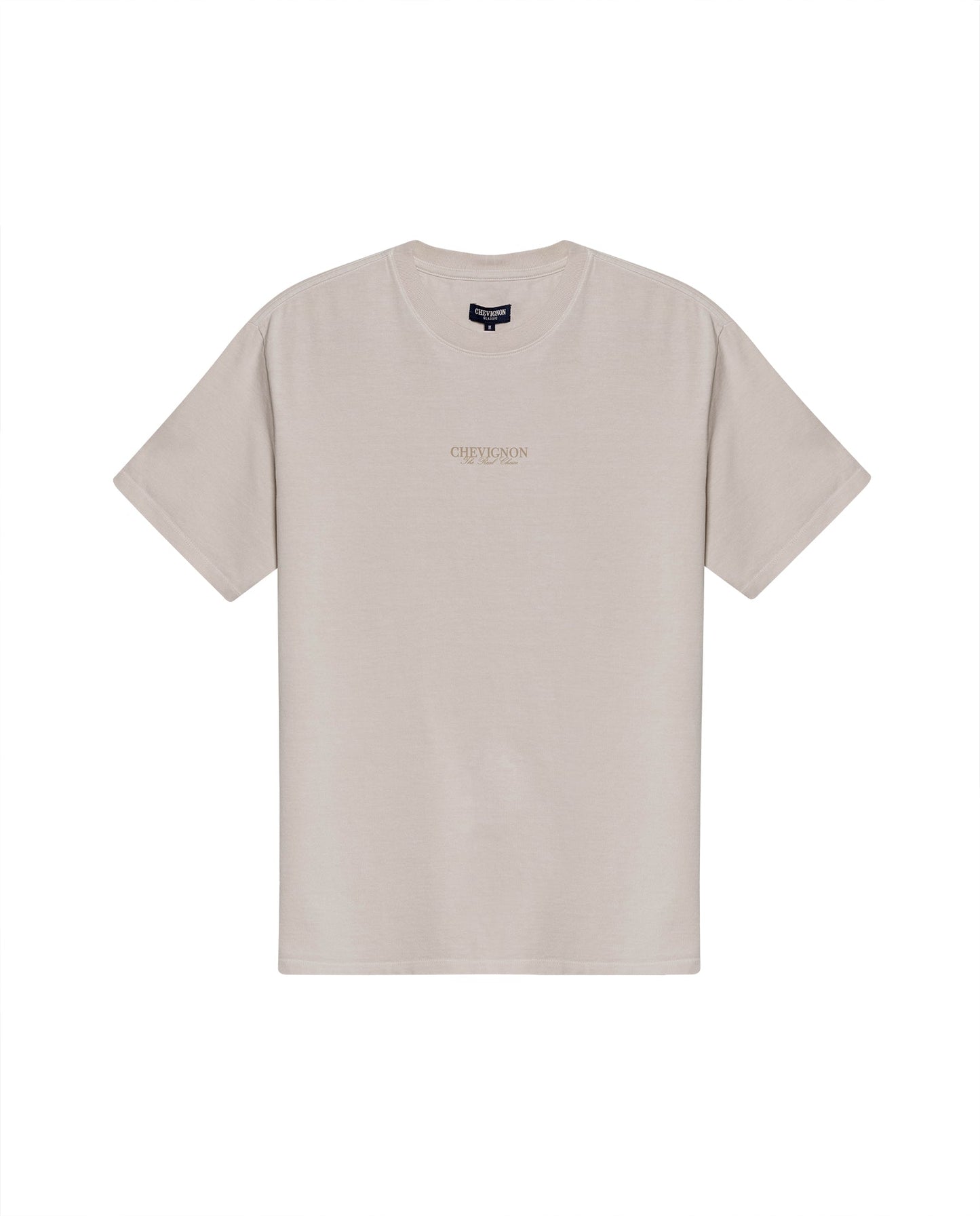Men's T-Shirt Classic Fit Short Sleeve Cotton Jersey Heavy Washed Front Graphics Back Appliqué - Raw