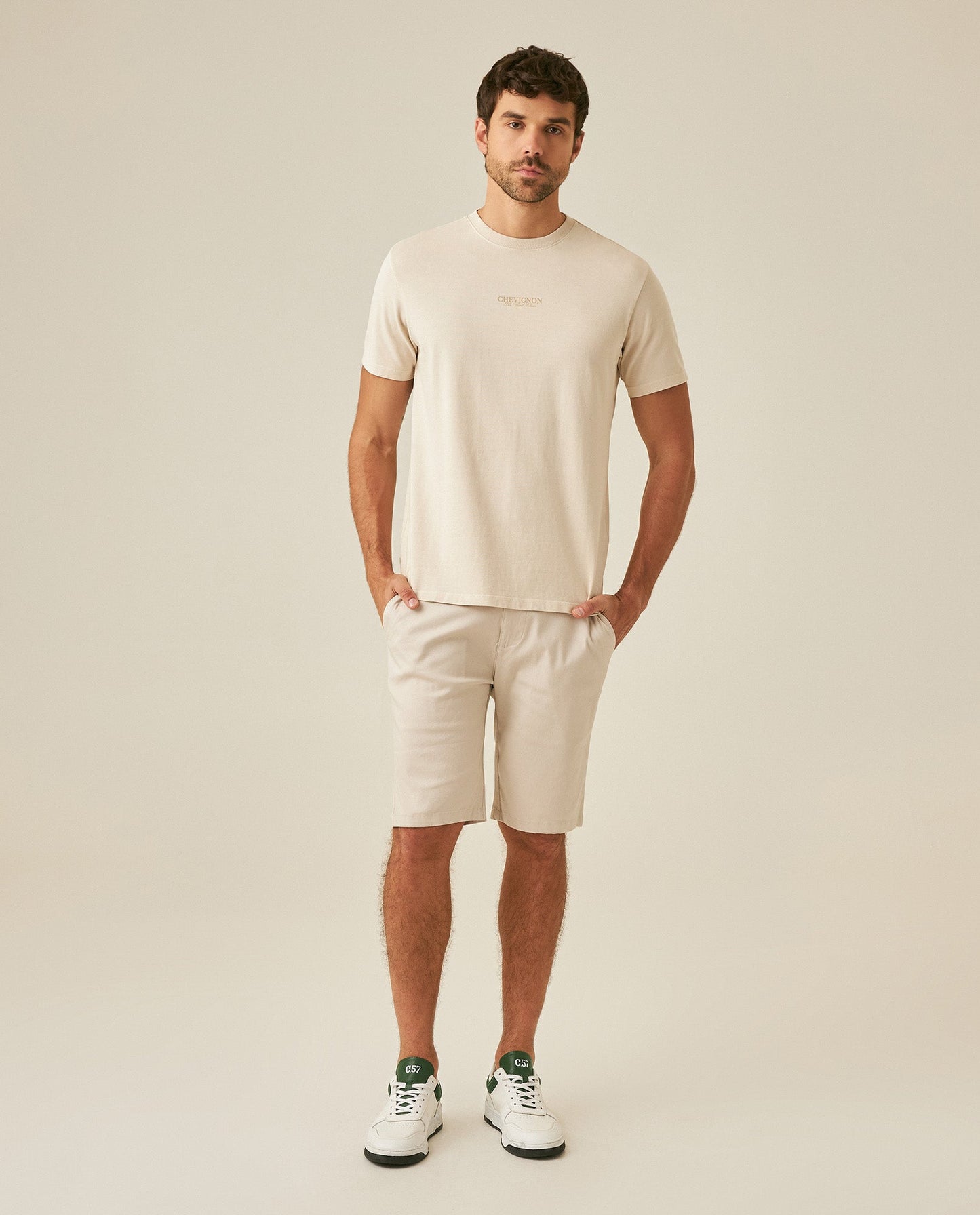 Men's T-Shirt Classic Fit Short Sleeve Cotton Jersey Heavy Washed Front Graphics Back Appliqué - Raw