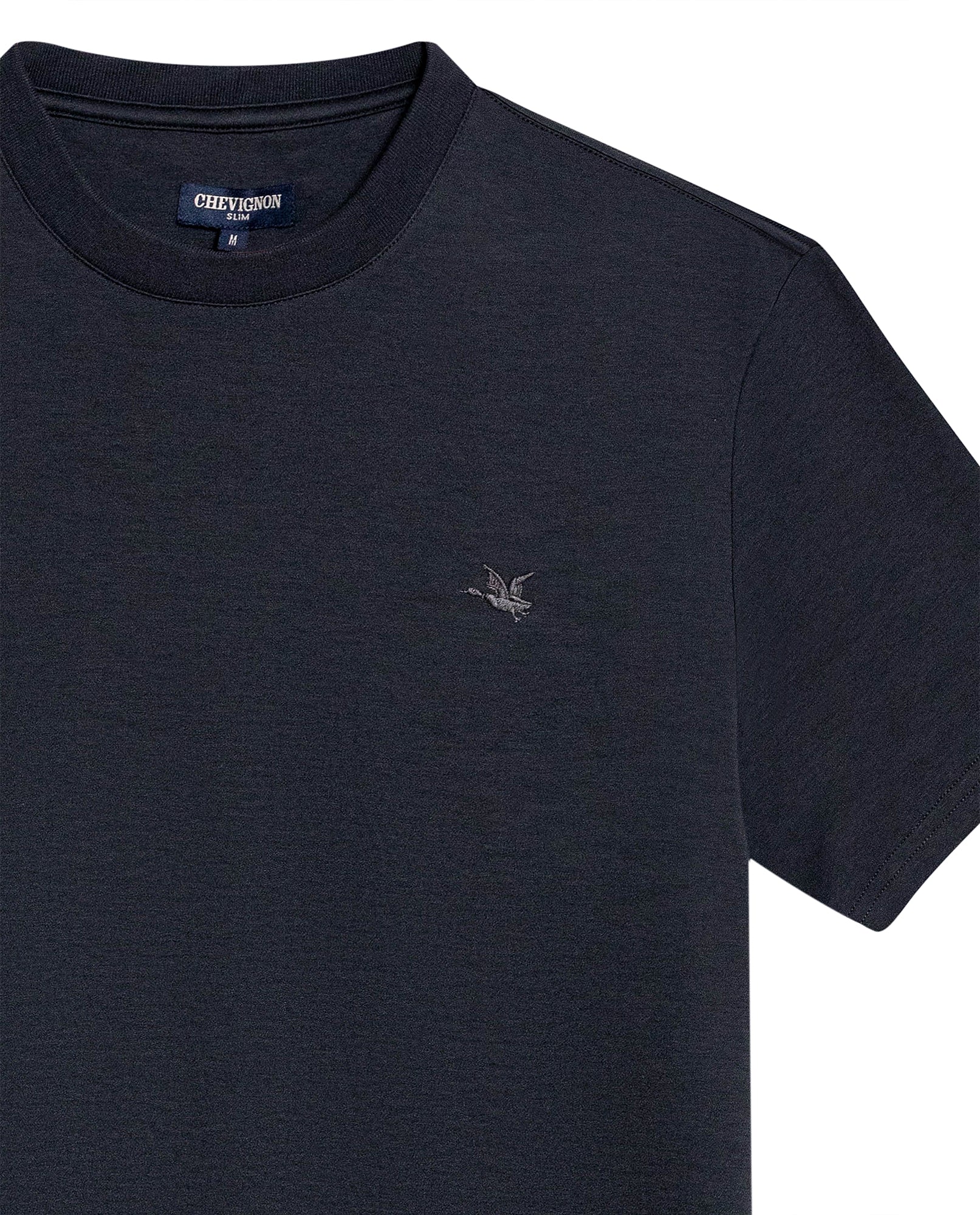 Men's T-Shirt Slim Fit Short Sleeve Minimalist Duck - Gray